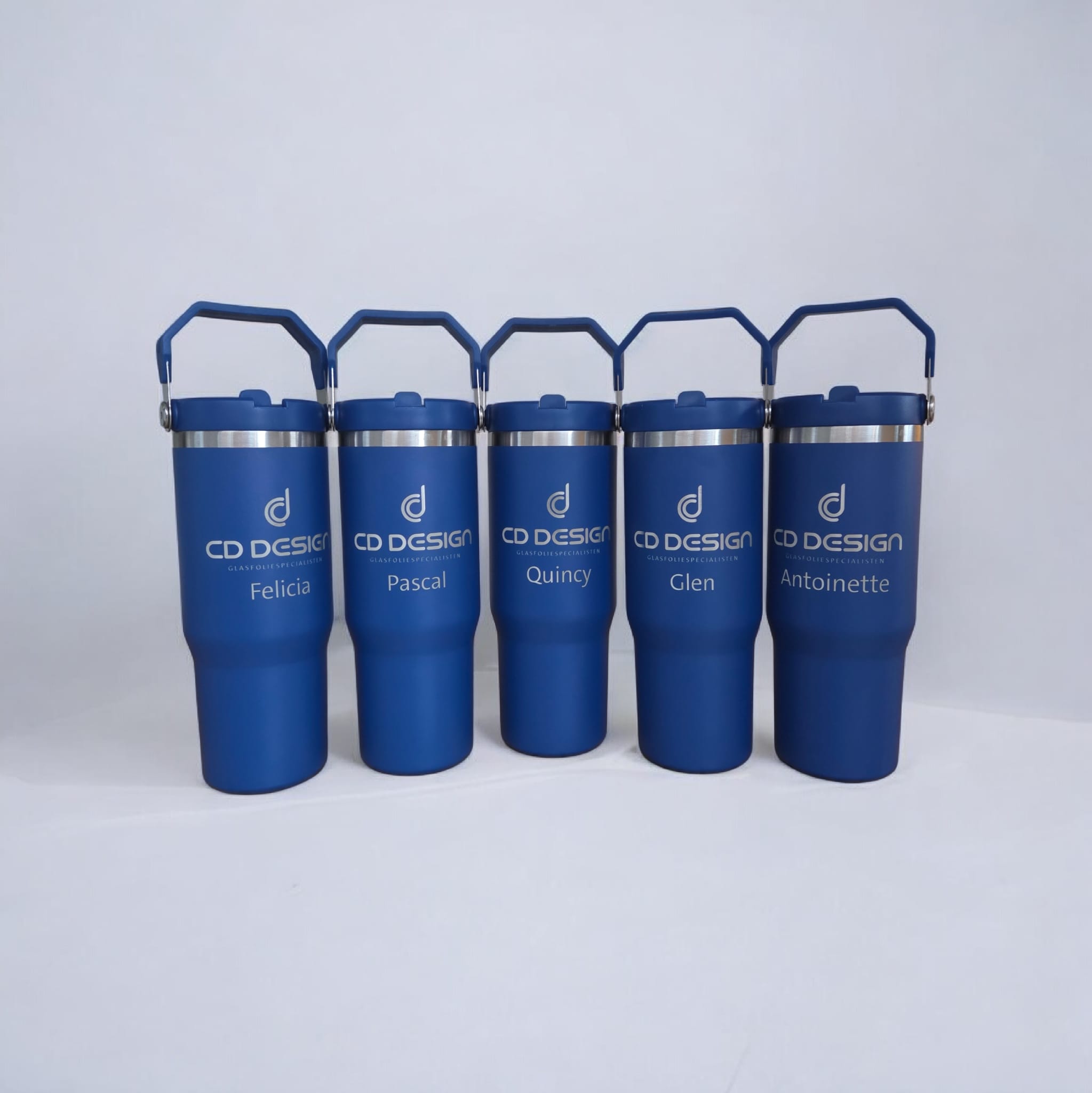 CD Design team tumblers met bedrijfslogo